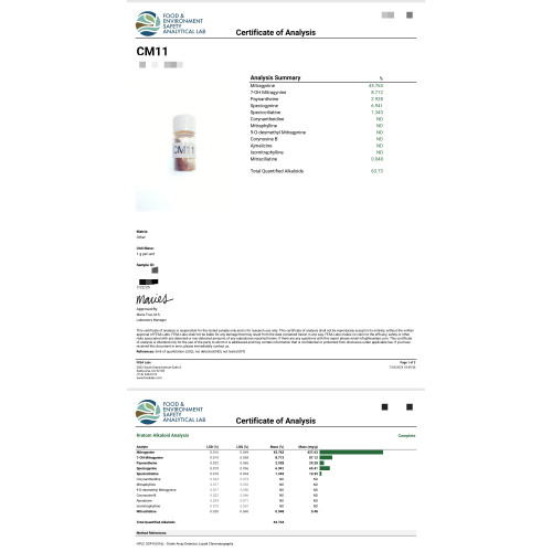 45% Mitragynine powder - SALT BASE - WATER SOLUBLE